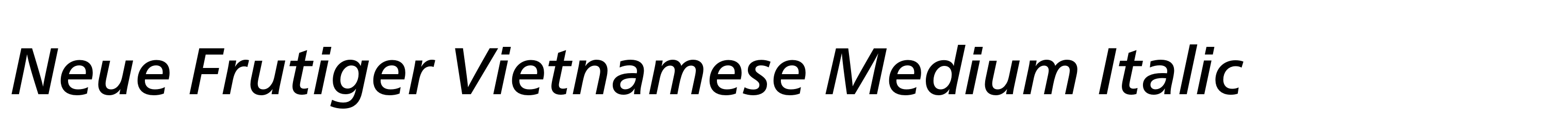 Neue Frutiger Vietnamese Medium Italic